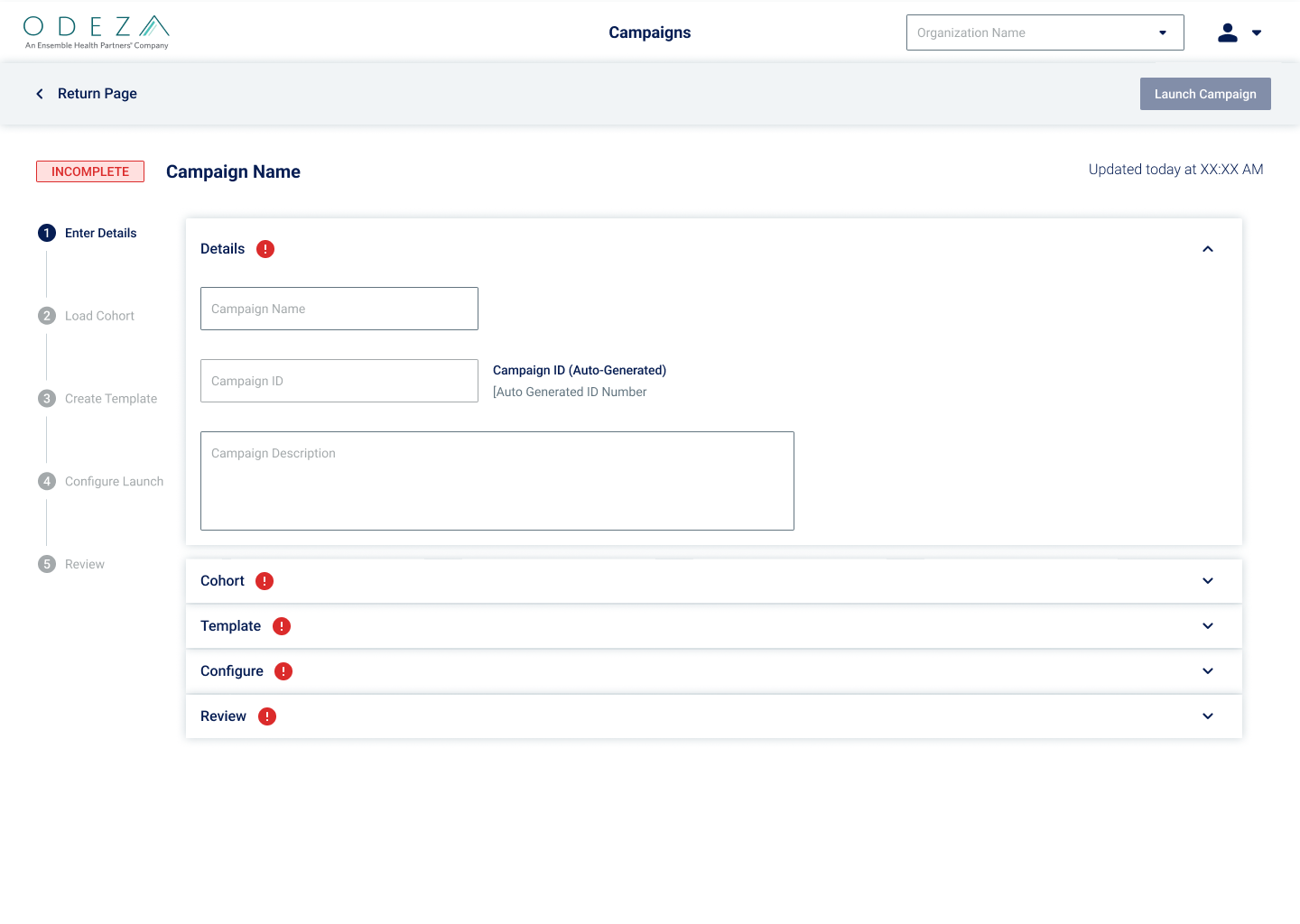 Campaigns prototype direction B